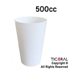 VASO CONICO PP KV BLANCO 500 CC X 10 UNIDADES